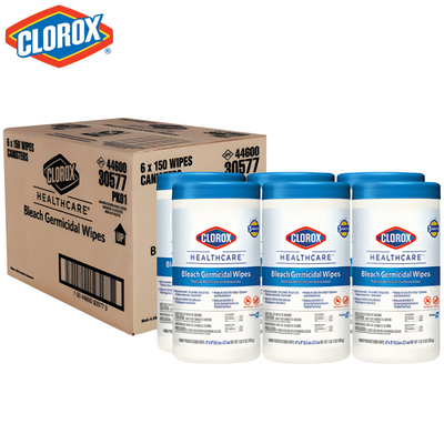 Clorox Healthcare Bleach Germicidal Wipes Case 6" x 5" (900 count)
