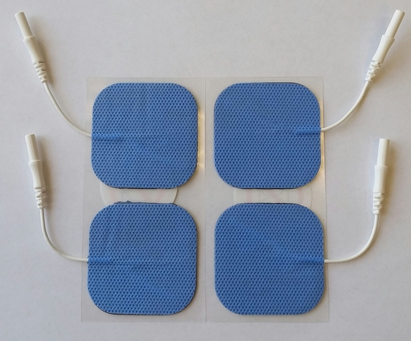 PROTENS 2"x 2" Hypo-Allergenic Blue Cloth Electrodes for Sensitive Skin