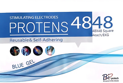 PROTENS 2"x 2" Hypo-Allergenic Blue Cloth Electrodes for Sensitive Skin